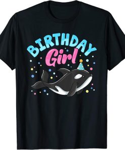 Cute Orcas Killer Whale Birthday Girl Party T-Shirt